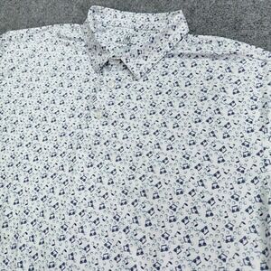 Mizzen Main Versa Polo Shirt Mens XXL 2XL Cart Print Golf Performance Classic‎